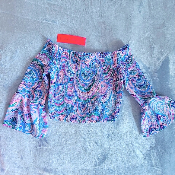 NWOT LILLY PULITZER Soren ruffle 2piece skirt set in Happy As A Clam - Picture 6 of 11